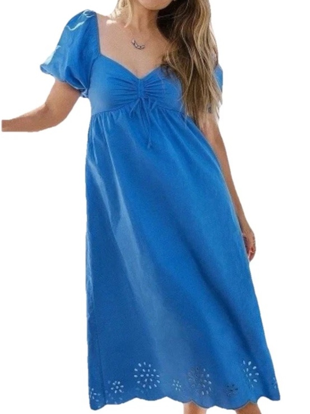 Cut-Out Tie Front Midi Dress